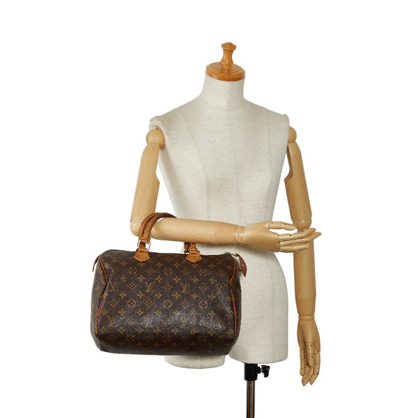 ルイ ヴィトン モノグラム スピーディ30 ハンドバッグ M41526 ブラウン PVC レザー レディース LOUIS VUITTON 【中古】