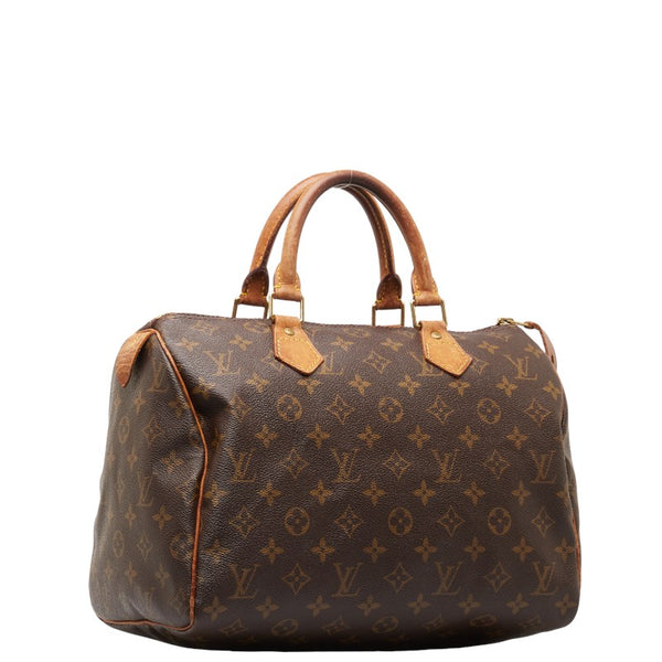 ルイ ヴィトン モノグラム スピーディ30 ハンドバッグ M41526 ブラウン PVC レザー レディース LOUIS VUITTON 【中古】