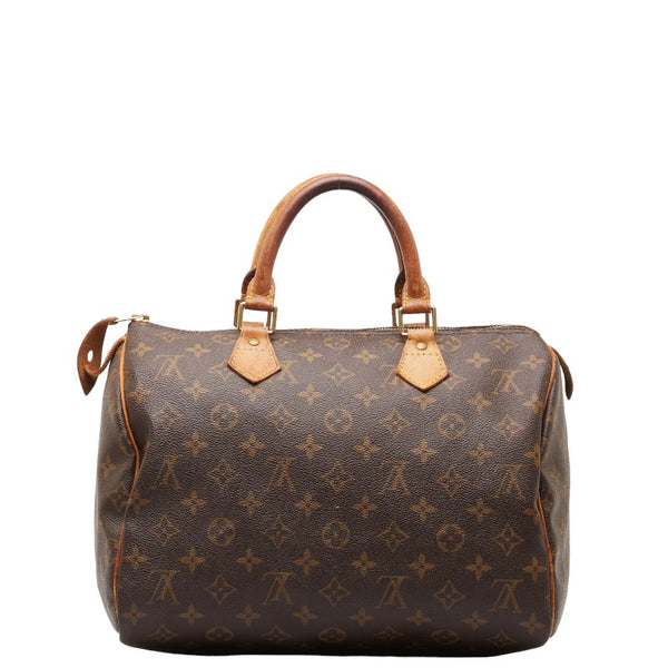 ルイ ヴィトン モノグラム スピーディ30 ハンドバッグ M41526 ブラウン PVC レザー レディース LOUIS VUITTON 【中古】