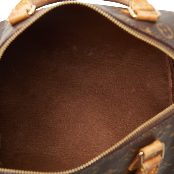ルイ ヴィトン モノグラム スピーディ30 ハンドバッグ M41526 ブラウン PVC レザー レディース LOUIS VUITTON 【中古】