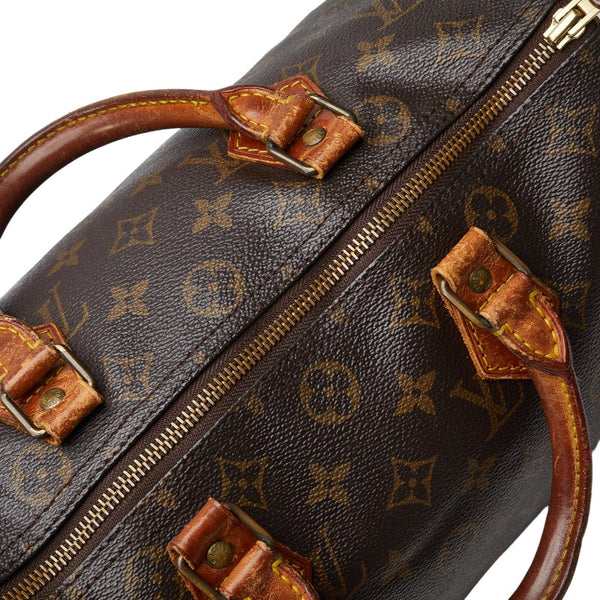 ルイ ヴィトン モノグラム スピーディ30 ハンドバッグ M41526 ブラウン PVC レザー レディース LOUIS VUITTON 【中古】