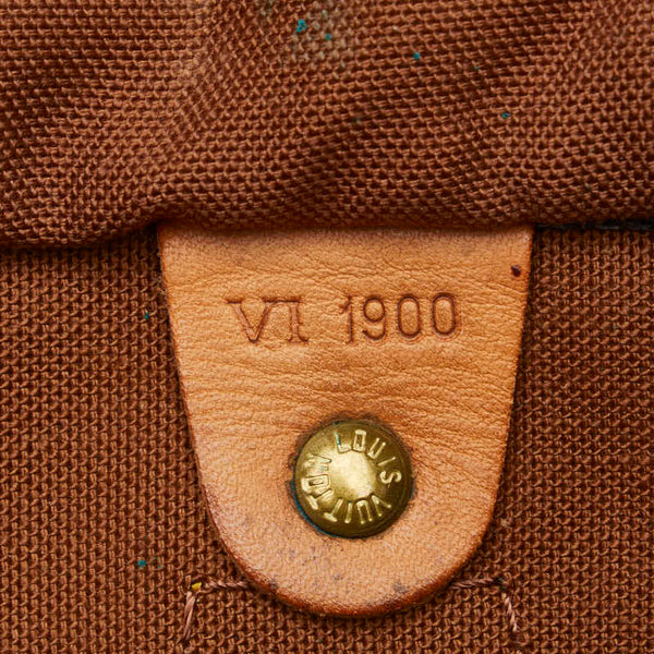 ルイ ヴィトン モノグラム スピーディ30 ハンドバッグ M41526 ブラウン PVC レザー レディース LOUIS VUITTON 【中古】