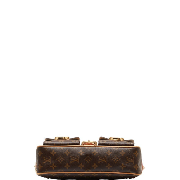 ルイ ヴィトン モノグラム ハドソンPM ハンドバッグ ショルダーバッグ M40027 ブラウン PVC レザー レディース LOUIS VUITTON 【中古】