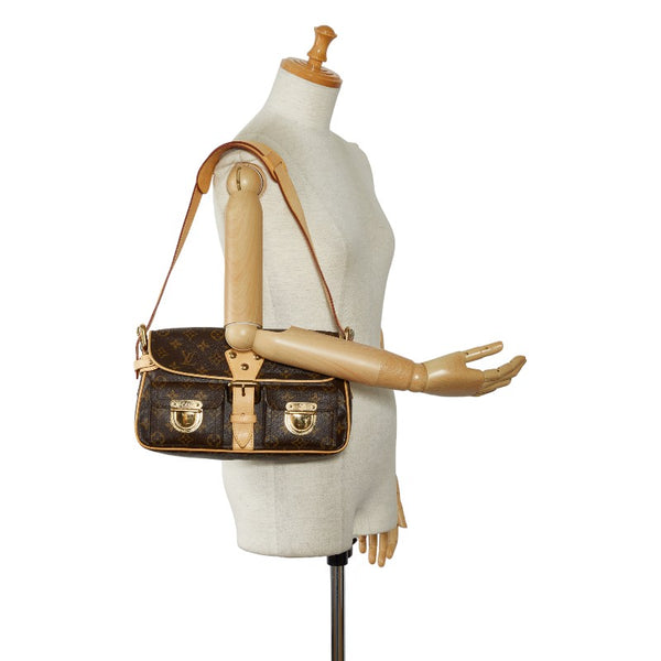 ルイ ヴィトン モノグラム ハドソンPM ハンドバッグ ショルダーバッグ M40027 ブラウン PVC レザー レディース LOUIS VUITTON 【中古】