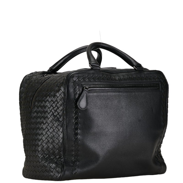 ボッテガヴェネタ イントレチャート ハンドバッグ ブラック レザー メンズ BOTTEGAVENETA 【中古】