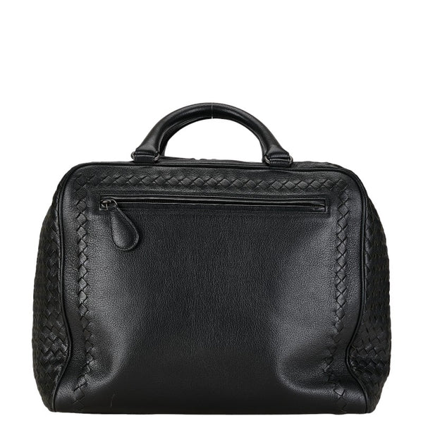 ボッテガヴェネタ イントレチャート ハンドバッグ ブラック レザー メンズ BOTTEGAVENETA 【中古】
