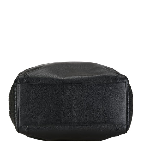 ボッテガヴェネタ イントレチャート ハンドバッグ ブラック レザー メンズ BOTTEGAVENETA 【中古】