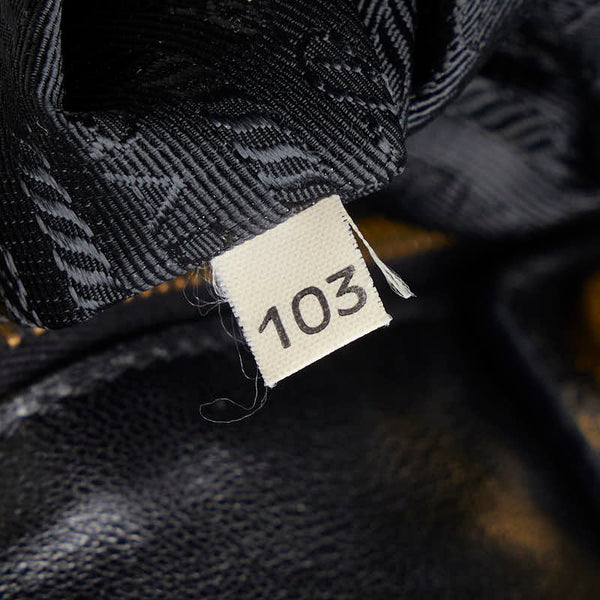 プラダ リボン ハンドバッグ トートバッグ BN1601 ブラック レザー レディース PRADA 【中古】