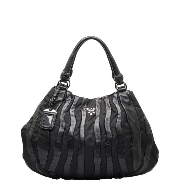 プラダ ハンドバッグ BR3994 ブラック レザー ナイロン レディース PRADA 【中古】