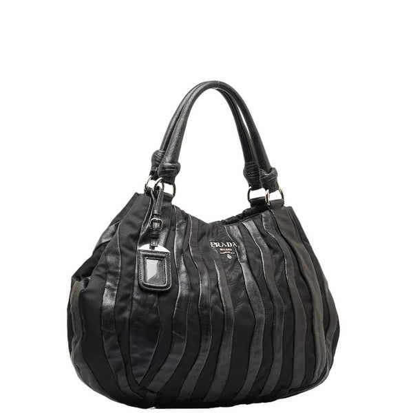 プラダ ハンドバッグ BR3994 ブラック レザー ナイロン レディース PRADA 【中古】