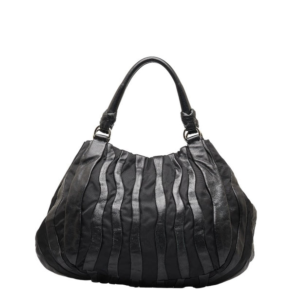 プラダ ハンドバッグ BR3994 ブラック レザー ナイロン レディース PRADA 【中古】