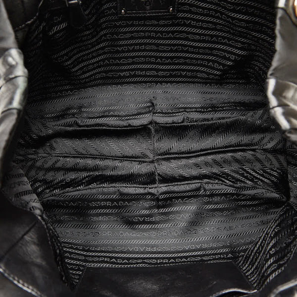 プラダ ハンドバッグ BR3994 ブラック レザー ナイロン レディース PRADA 【中古】