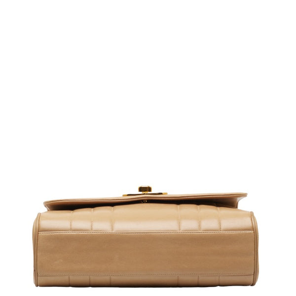 シャネル ココマーク 斜め掛け ショルダーバッグ ベージュ ゴールド ラムスキン レディース CHANEL 【中古】