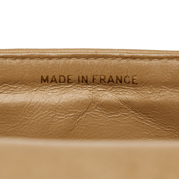 シャネル ココマーク 斜め掛け ショルダーバッグ ベージュ ゴールド ラムスキン レディース CHANEL 【中古】