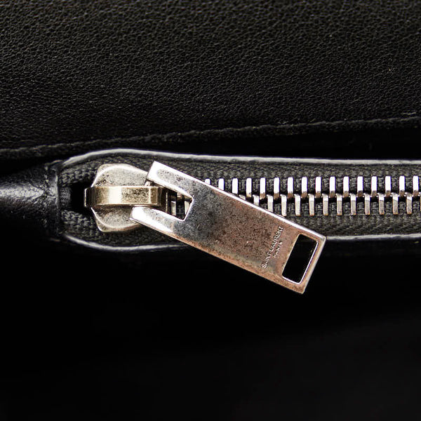 サンローラン カレッジ ハンドバッグ ショルダーバッグ 2WAY 428056 ブラック レザー レディース SAINT LAURENT 【中古】