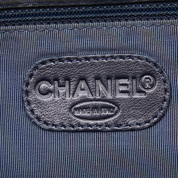 シャネル ココマーク ハンドバッグ トートバッグ ブルー ブラウン デニム レザー レディース CHANEL 【中古】