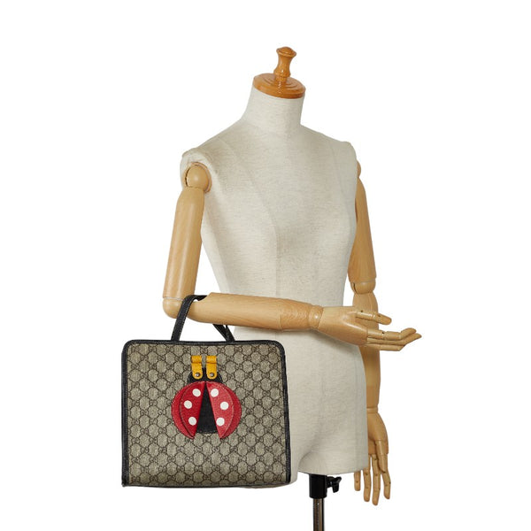 グッチ GGスプリーム てんとう虫 ハンドバッグ チルドレンズバッグ 664083 ベージュ マルチカラー PVC レディース GUCCI 【中古】