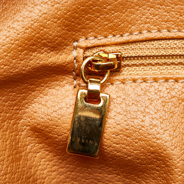 セリーヌ マカダム ボストンバッグ ショルダーバッグ 2WAY ブラウン PVC レザー レディース CELINE 【中古】