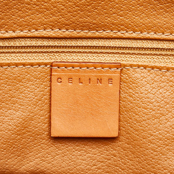 セリーヌ マカダム ボストンバッグ ショルダーバッグ 2WAY ブラウン PVC レザー レディース CELINE 【中古】