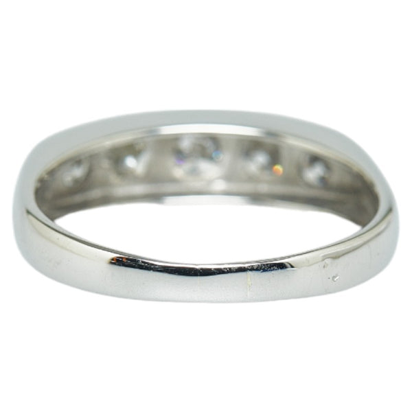Pt900 プラチナ ダイヤ1.00ct 一文字 リング 指輪 レディース 14号 【中古】