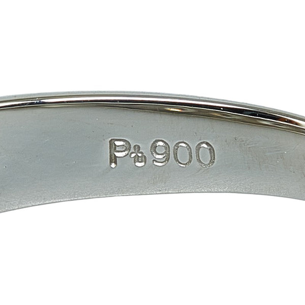 Pt900 プラチナ ダイヤ1.00ct 一文字 リング 指輪 レディース 14号 【中古】