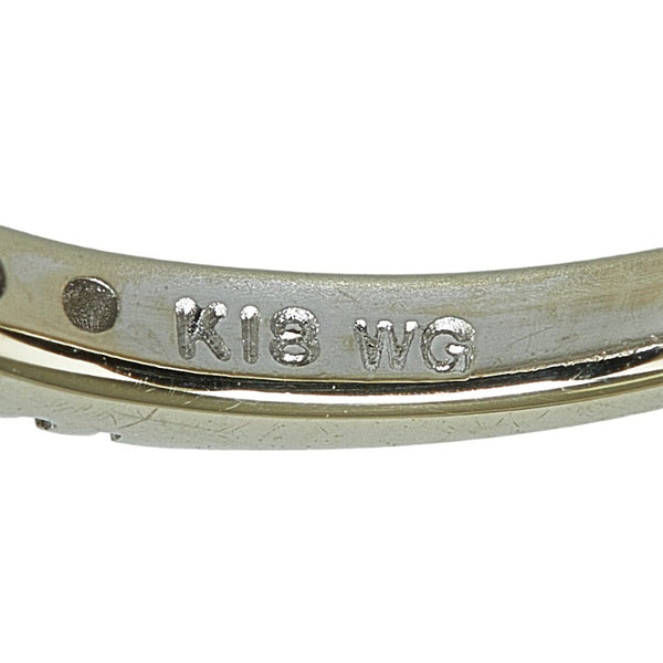 サマンサティアラ K18WG ホワイトゴールド ダイヤ0.21ct ハーフエタニティピンキー リング 指輪 レディース Samantha Tiara 3号 【中古】