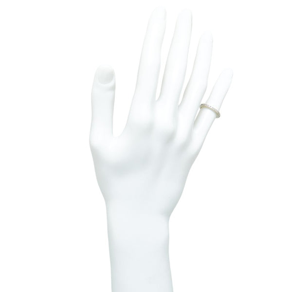 サマンサティアラ K18WG ホワイトゴールド ダイヤ0.21ct ハーフエタニティピンキー リング 指輪 レディース Samantha Tiara 3号 【中古】