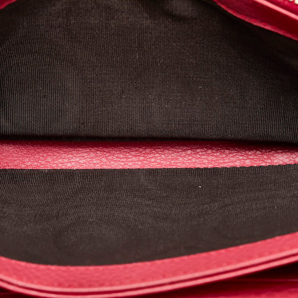 グッチ インターロッキングG ソーホー タッセル ラウンドファスナー 長財布 308280 ピンク レザー レディース GUCCI 【中古】