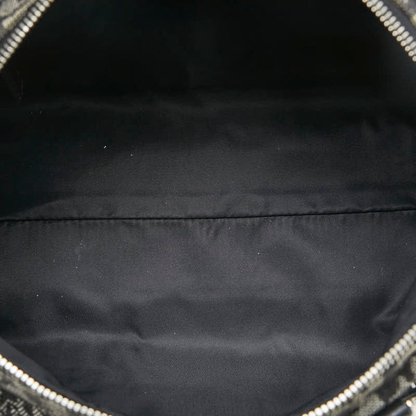 ディオール トロッター ロゴ ハンドバッグ ブラック キャンバス レザー レディース Dior 【中古】