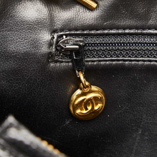 シャネル トリプルココマーク トートバッグ ショルダーバッグ ブラック キャビアスキン レディース CHANEL 【中古】