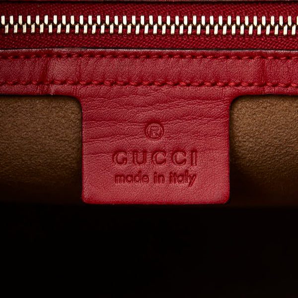 グッチ GGスプリーム ショルダーバッグ トートバッグ 2WAY 414930 ベージュ レッド PVC レザー レディース GUCCI 【中古】