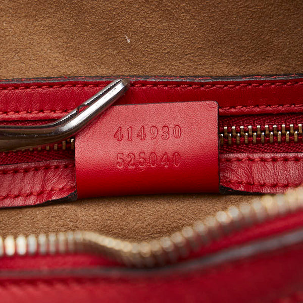 グッチ GGスプリーム ショルダーバッグ トートバッグ 2WAY 414930 ベージュ レッド PVC レザー レディース GUCCI 【中古】