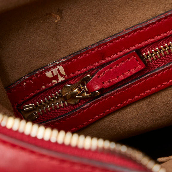 グッチ GGスプリーム ショルダーバッグ トートバッグ 2WAY 414930 ベージュ レッド PVC レザー レディース GUCCI 【中古】