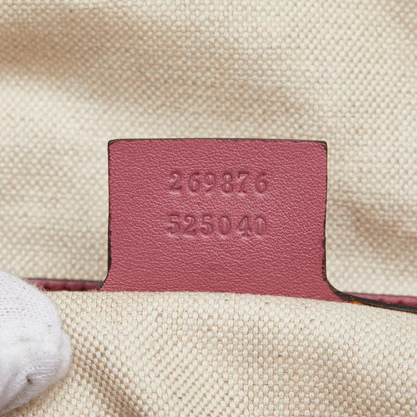 グッチ グッチシマ ミニボストンバッグ ショルダーバッグ 2WAY 269876 ピンク レザー レディース GUCCI 【中古】