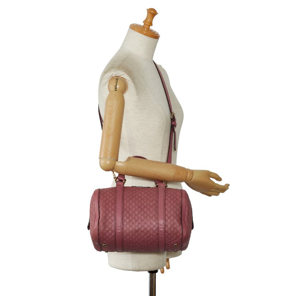 グッチ グッチシマ ミニボストンバッグ ショルダーバッグ 2WAY 269876 ピンク レザー レディース GUCCI 【中古】