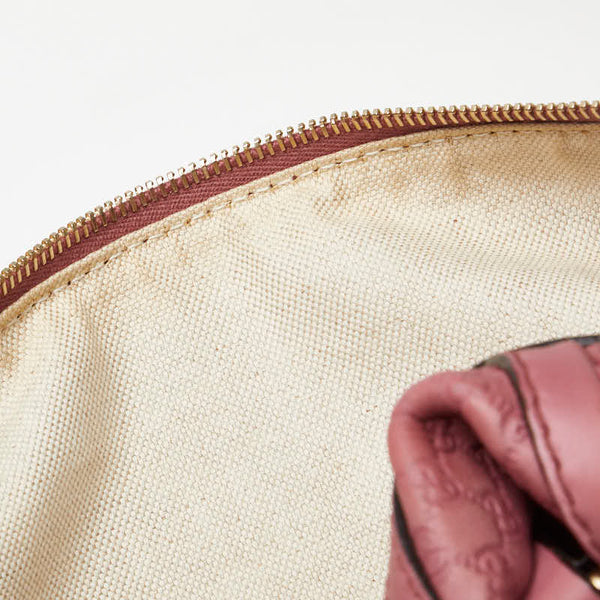 グッチ グッチシマ ミニボストンバッグ ショルダーバッグ 2WAY 269876 ピンク レザー レディース GUCCI 【中古】