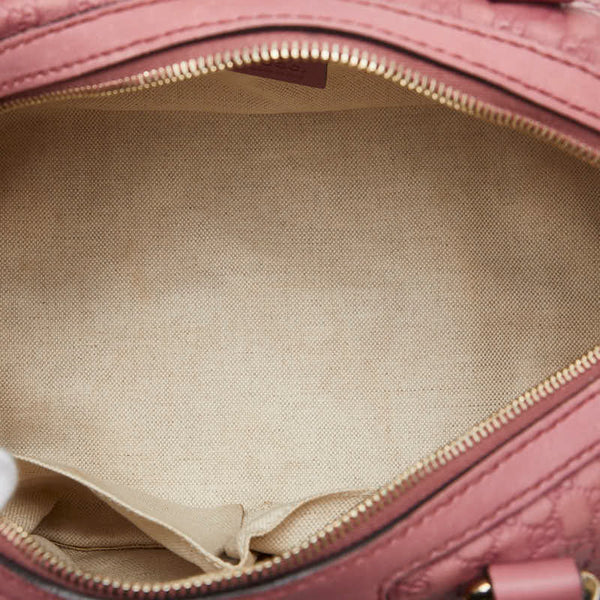 グッチ グッチシマ ミニボストンバッグ ショルダーバッグ 2WAY 269876 ピンク レザー レディース GUCCI 【中古】