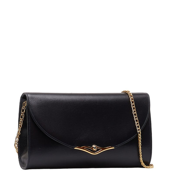 カルティエ ショルダーバッグ パーティーバッグ ブラック レザー レディース CARTIER 【中古】