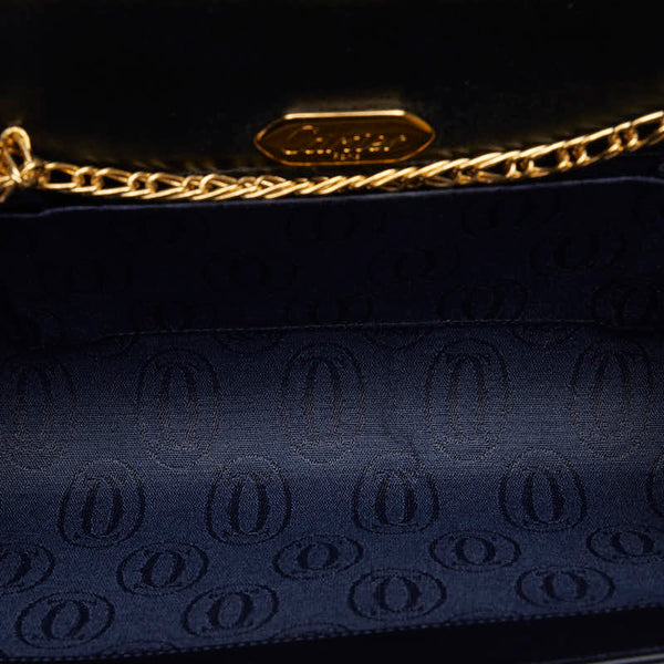 カルティエ ショルダーバッグ パーティーバッグ ブラック レザー レディース CARTIER 【中古】