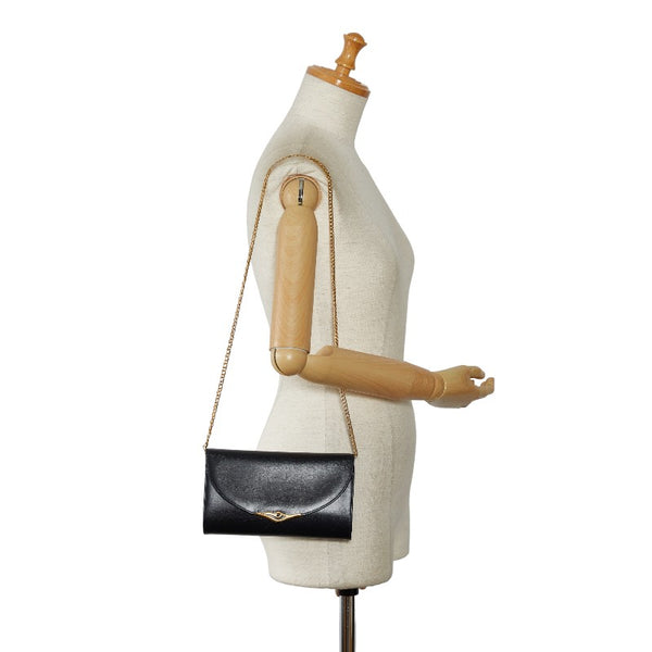 カルティエ ショルダーバッグ パーティーバッグ ブラック レザー レディース CARTIER 【中古】