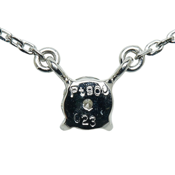 Pt900 プラチナ ダイヤ0.23ct 1P プチ ネックレス レディース 【中古】