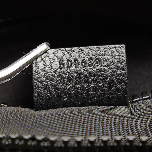 グッチ GGナイロン G1XHN ショルダーバッグ 509639 ブラック ナイロン レザー レディース GUCCI 【中古】