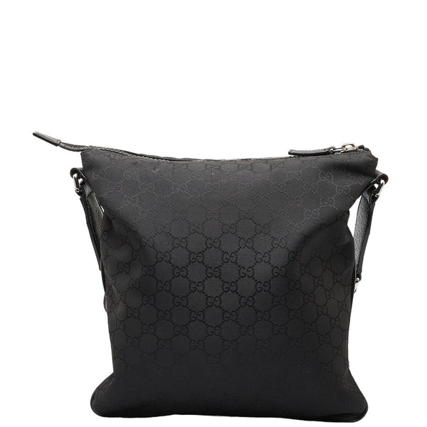 グッチ GGナイロン G1XHN ショルダーバッグ 509639 ブラック ナイロン レザー レディース GUCCI 【中古】