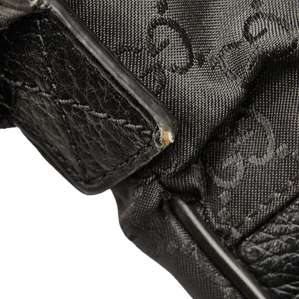 グッチ GGナイロン G1XHN ショルダーバッグ 509639 ブラック ナイロン レザー レディース GUCCI 【中古】