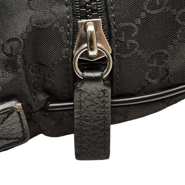 グッチ GGナイロン G1XHN ショルダーバッグ 509639 ブラック ナイロン レザー レディース GUCCI 【中古】