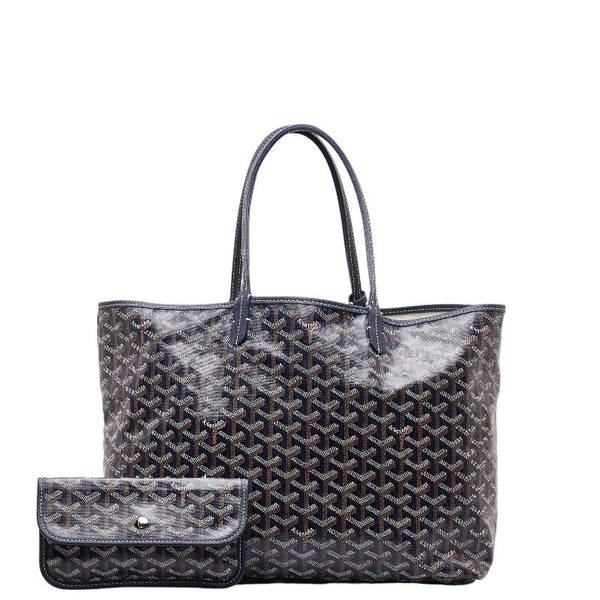 ゴヤール サンルイPM トートバッグ ハンドバッグ ネイビー マルチカラー PVC レザー レディース GOYARD 【中古】