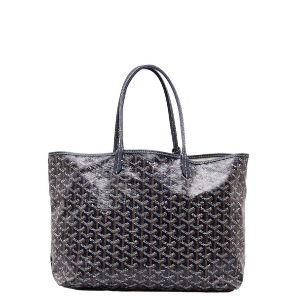 ゴヤール サンルイPM トートバッグ ハンドバッグ ネイビー マルチカラー PVC レザー レディース GOYARD 【中古】