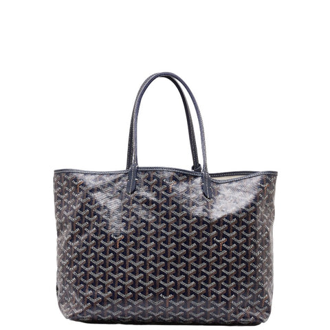 ゴヤール サンルイPM トートバッグ ハンドバッグ ネイビー マルチカラー PVC レザー レディース GOYARD 【中古】