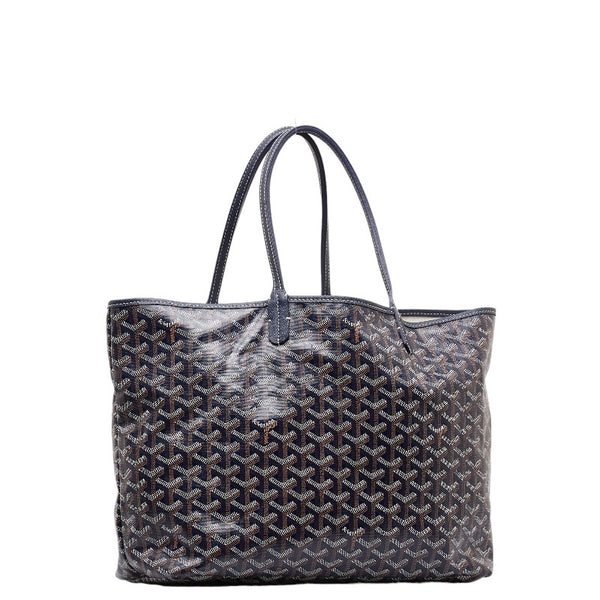 ゴヤール サンルイPM トートバッグ ハンドバッグ ネイビー マルチカラー PVC レザー レディース GOYARD 【中古】