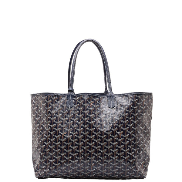 ゴヤール サンルイPM トートバッグ ハンドバッグ ネイビー マルチカラー PVC レザー レディース GOYARD 【中古】